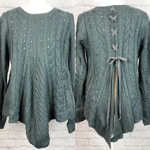 Altar’d State Open Back Tie Sweater Size Medium